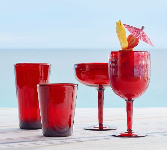 Tulum Acrylic Drinkware, Set of 4 Red Pottery Barn