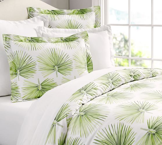 Palm Organic Duvet Cover & Sham Pottery Barn