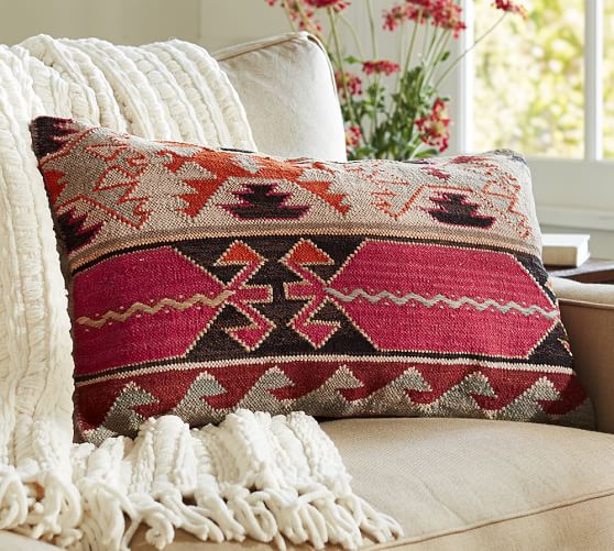 Cheyenne Kilim Lumbar Pillow Cover Pottery Barn