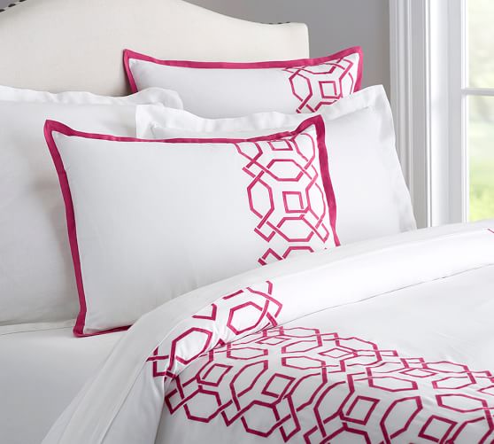 Hollis Embroidered Duvet Cover & Sham Pottery Barn