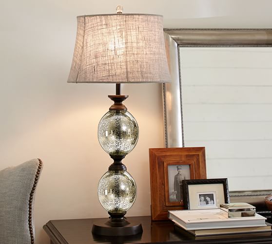 Stacked Mercury Glass Table Lamp Base Pottery Barn