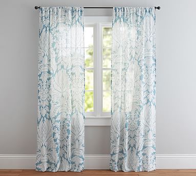 Damask Printed Sheer Drape 