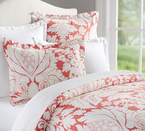 Damask Duvet Cover & Sham Pottery Barn