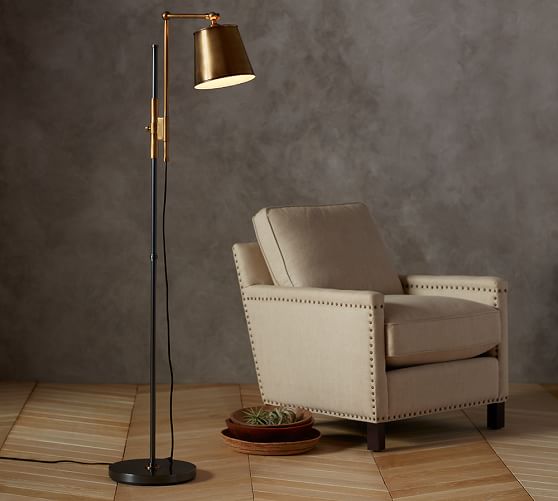 knox bronze brass task floor l pottery barn knox bronze brass task floor l pottery barn