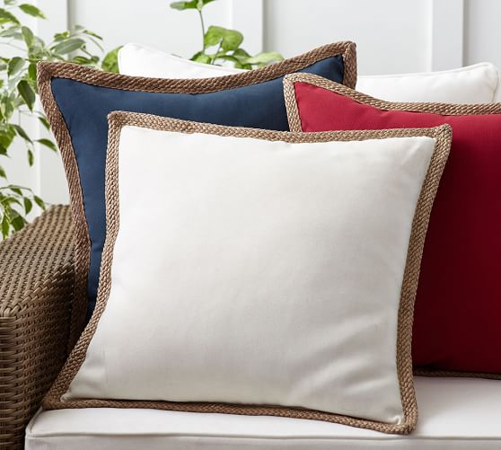 Synthetic Trim Indoor/Outdoor Pillow Pottery Barn