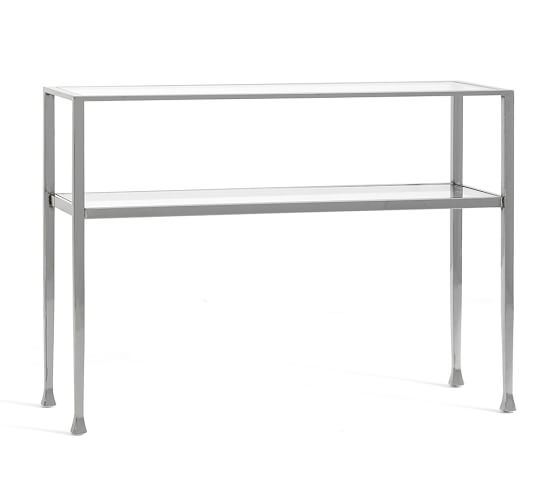 Tanner Console Table Polished Nickel finish Pottery Barn