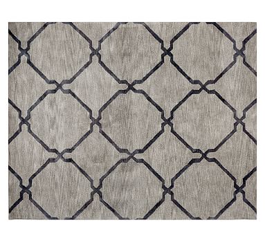 Tonal Tile Tufted Rug - Ebony 