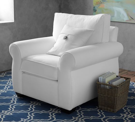 Petite Pearce Upholstered Armchair | Pottery Barn