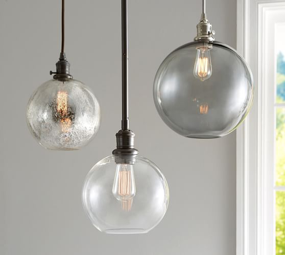 PB Classic Pendant Glass Globe Pottery Barn