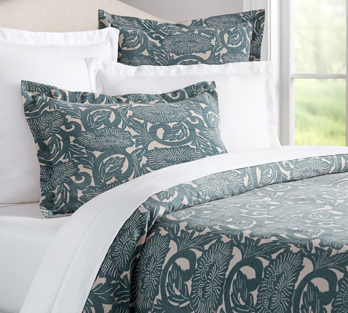 Shibori Floral Duvet Cover Shams Pottery Barn