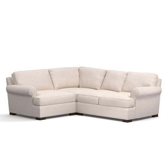 Townsend Upholstered 3 Piece Sectional With Corner Pottery Barn