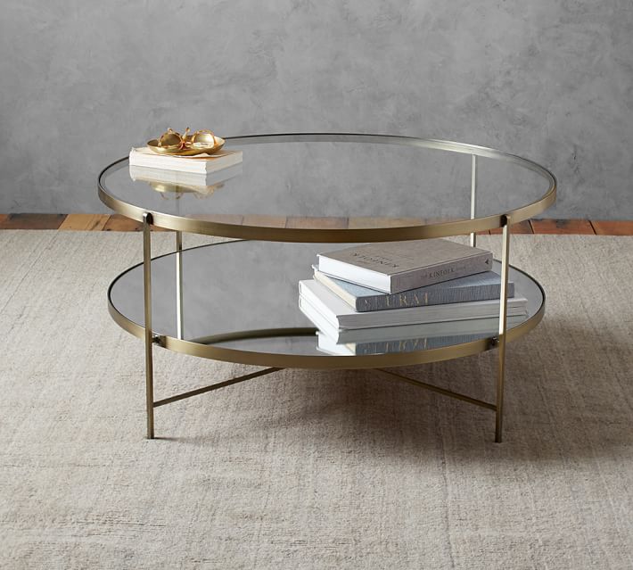 Leona Round Coffee Table Pottery Barn
