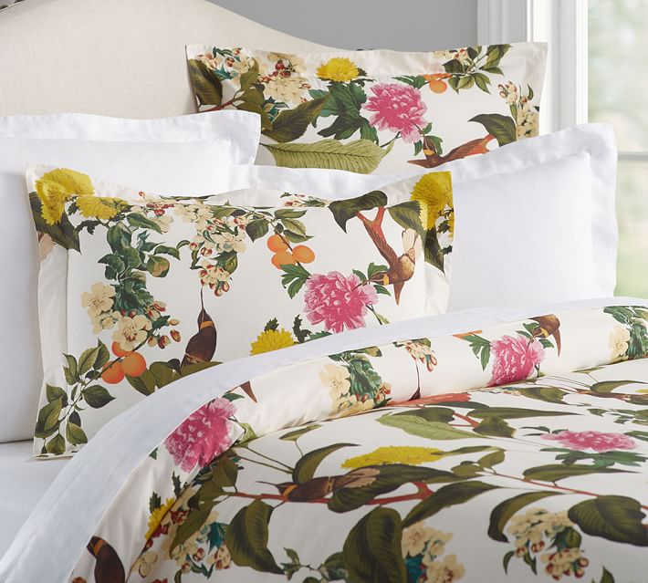 Wholesale Flowers And Birds Bedding Set White And Green Bedsheet