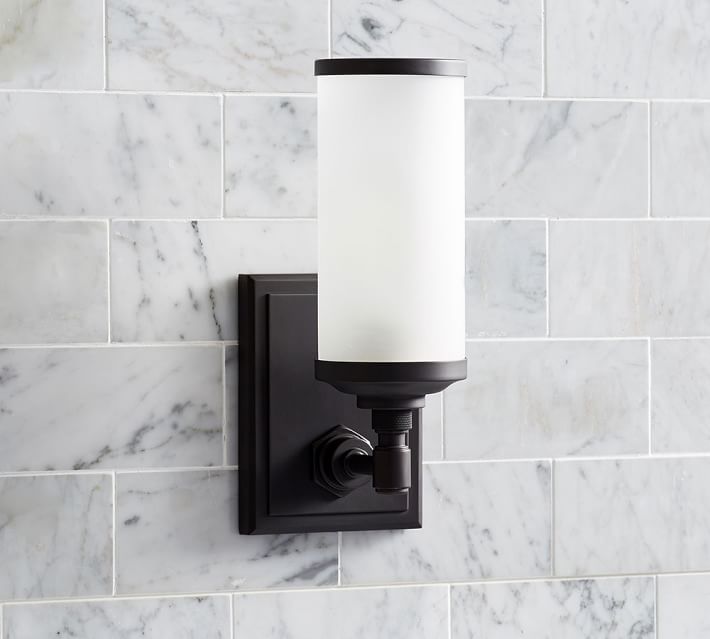 Bathroom Sconces Pottery Barn Polished Nickel Finish Antique Bronze