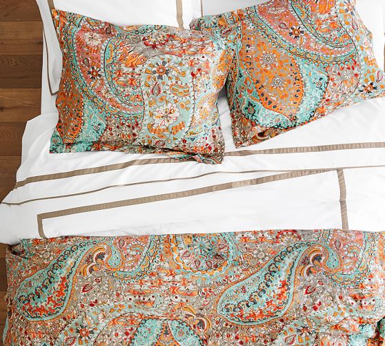 Paloma Paisley Organic Duvet Cover & Sham Pottery Barn