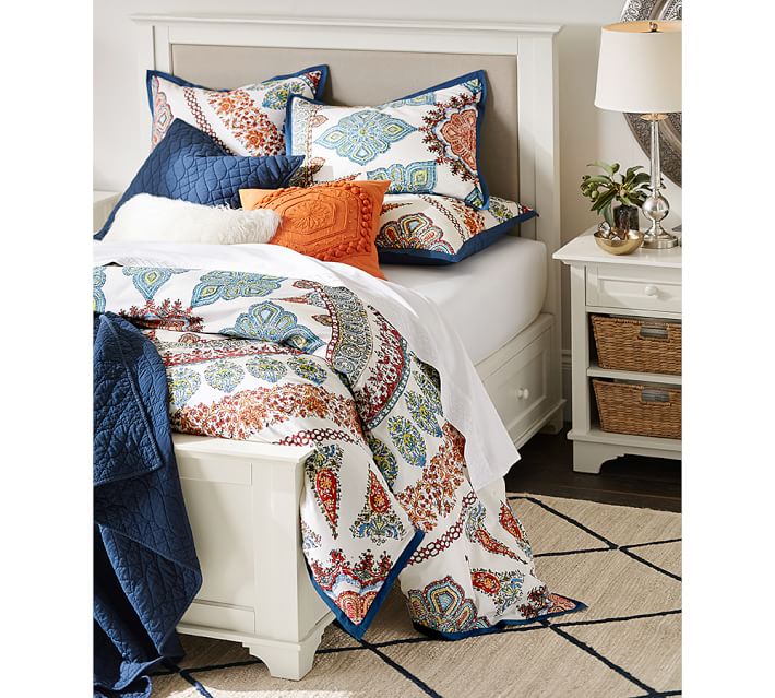 Aurora Duvet Cover Sham Cool Multi Pottery Barn