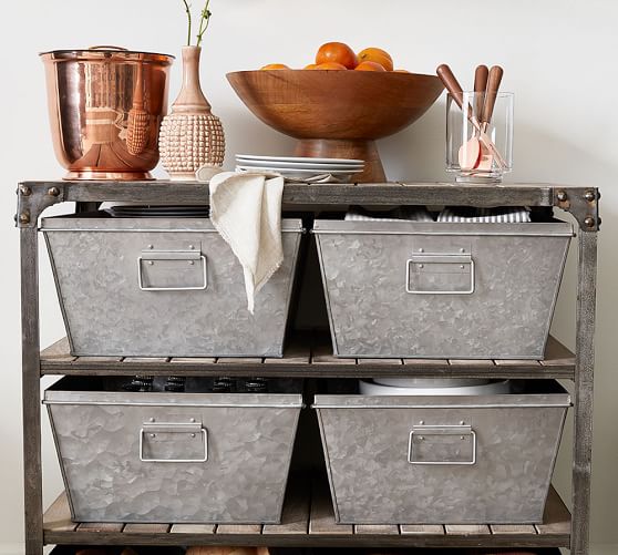 Galvanized Nesting Bin Pottery Barn