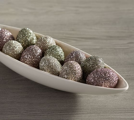 German Glitter Eggs In Crate Set of 6 Pottery Barn
