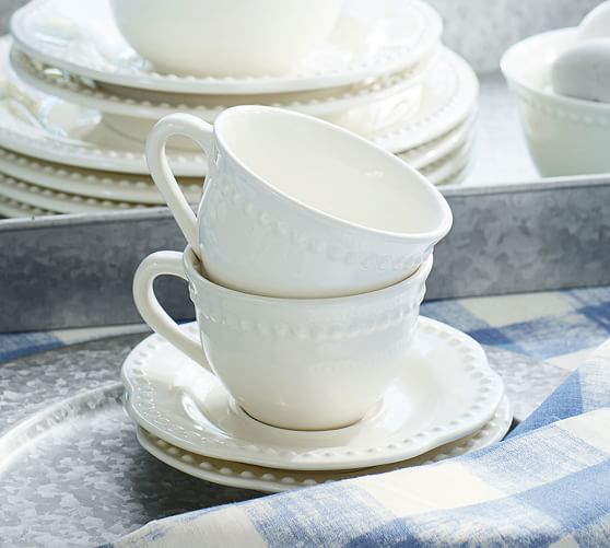 Emma Cup and Saucer, Set of 4 Pottery Barn