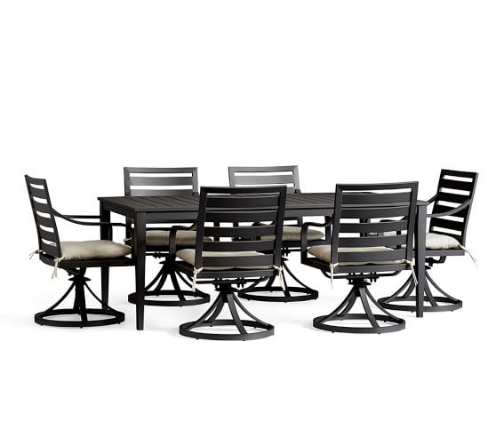 Campbell Dining Table Swivel Chair Dining Set Pottery Barn