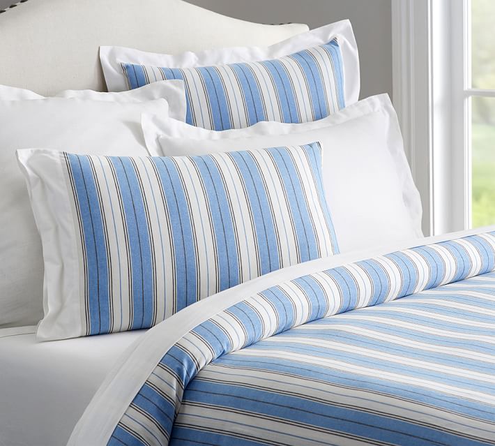 Truman Stripe Duvet Cover Sham Pottery Barn