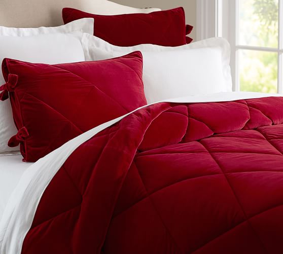 Velvet Comforter & Sham Pottery Barn
