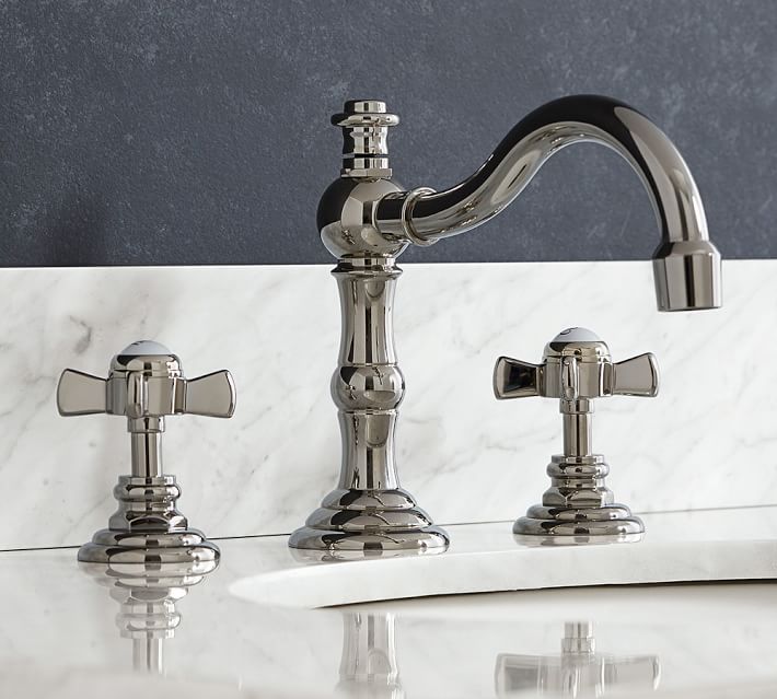 Bathroom Faucets Kohler Highgate Low Pro Three Hole Deck Mounted Lavatory Faucet With White Por