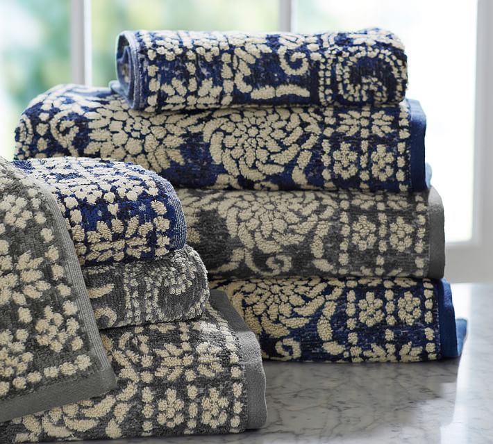Indah Jaquard Towels Pottery Barn