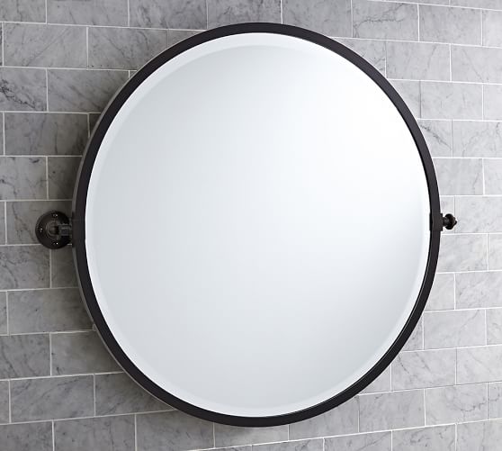 Kensington Pivot Round Mirror Pottery Barn