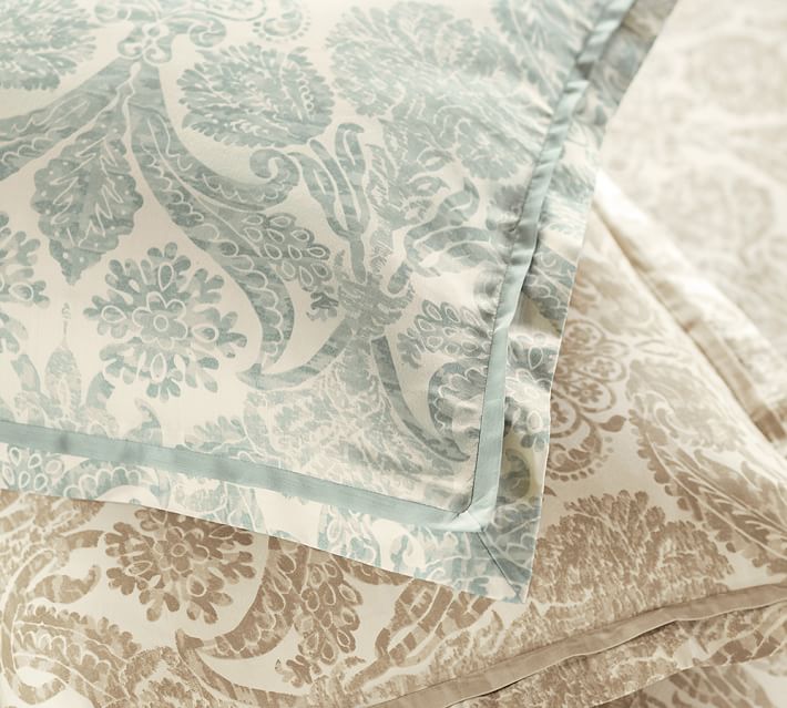 Samantha Damask Sateen Duvet Cover Sham Pottery Barn