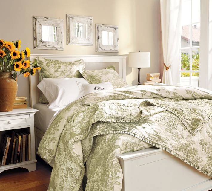 Matine Toile Quilt Sham Pottery Barn