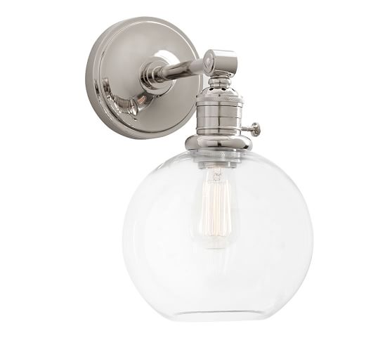 PB Classic Sconce Glass Globe Pottery Barn