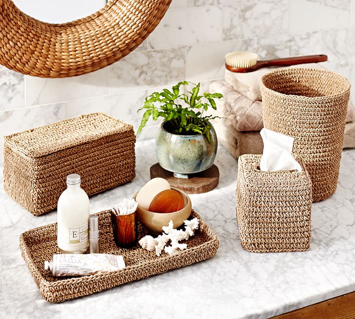 Crochet Weave Bath Accessories Pottery Barn