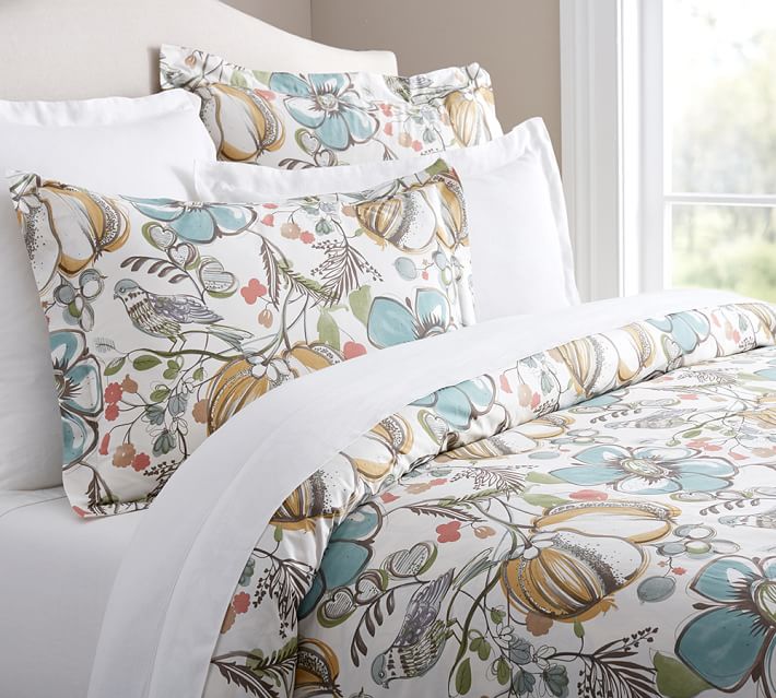 Santorini Diamond Organic Duvets Floral Fabulous Fiona Organic