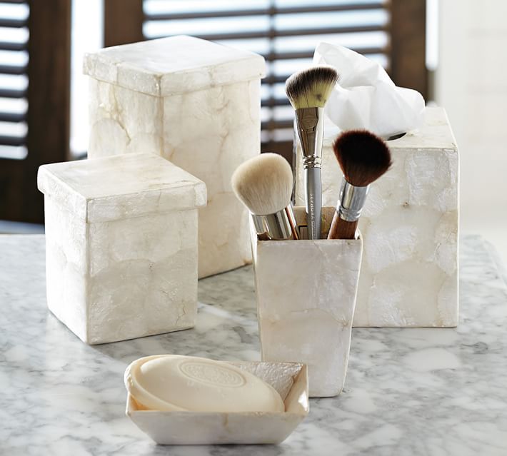 Capiz Bath Accessories Pottery Barn