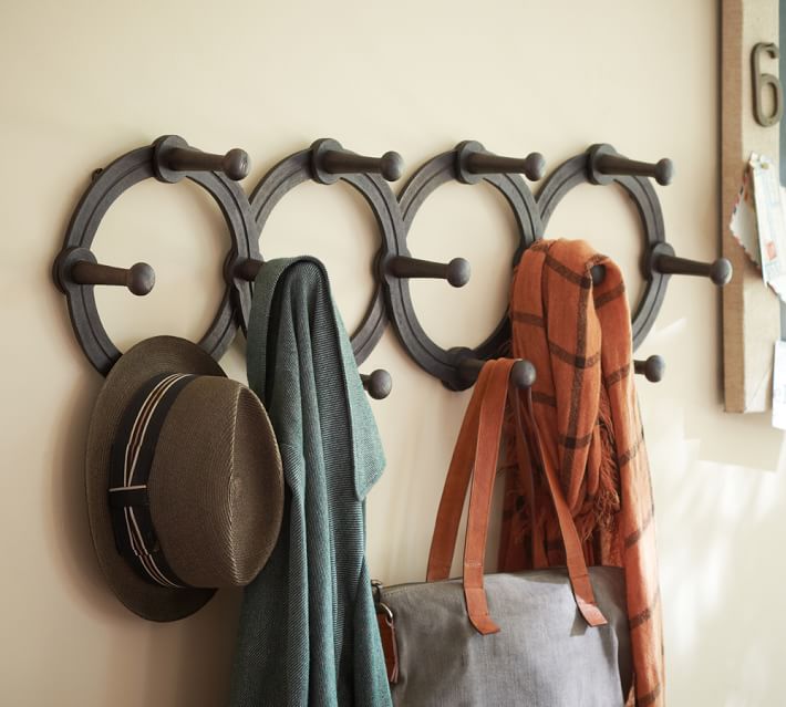 Hanging Coat Rack With Shelf Tradingbasis Prepac Furniture White 9 Hook Mounted Coat Rack