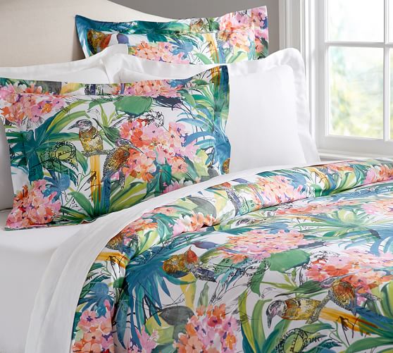 Wholesale Flowers And Birds Bedding Set White And Green Bedsheet