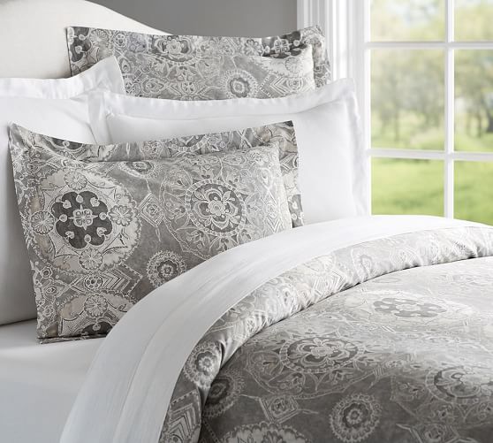 Bedding Audrey Organic Duvet Cover Sham Pottery Barn Duvet Shams