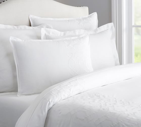 Hollis Embroidered Duvet Cover & Sham | Pottery Barn