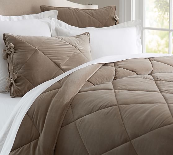 Velvet Comforter & Sham | Pottery Barn