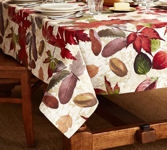 Windswept Leaves Tablecloth | Pottery Barn