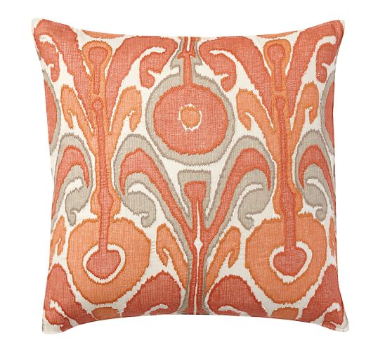 Kenmare Ikat Embroidered Pillow Cover | Pottery Barn