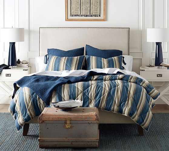 Greer Stripe Comforter & Sham | Pottery Barn