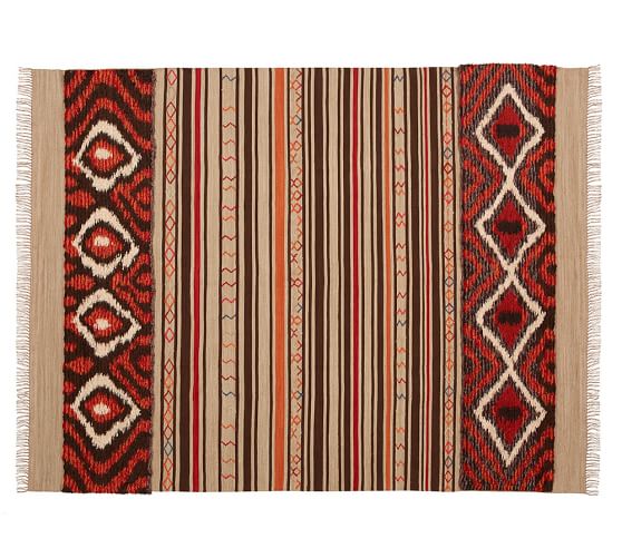 Scout Synthetic Kilim Rug - Warm Multi | Pottery Barn