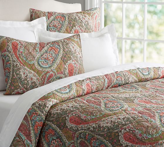 Zia Paisley Quilt & Sham | Pottery Barn