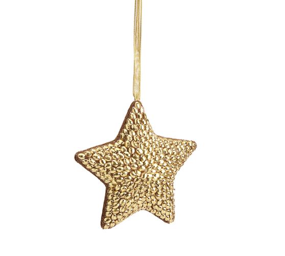 Sabyasachi Ornament - Golden Sequin Star | Pottery Barn