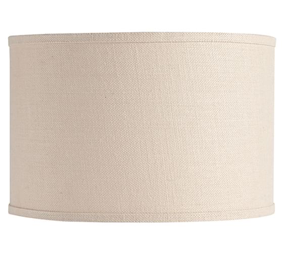 Burlap Straight-Sided Drum Lamp Shade | Pottery Barn