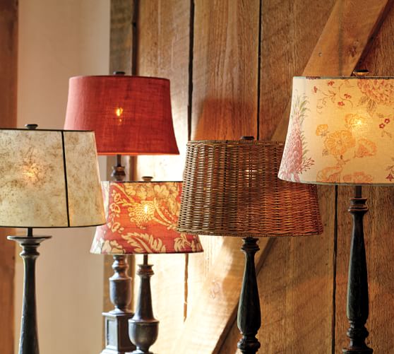 Woven Wicker Tapered Drum Lamp Shade | Pottery Barn